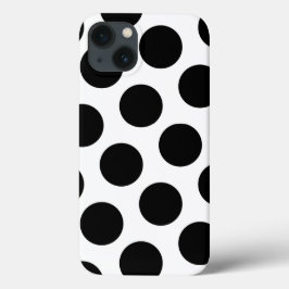Big White and Black Polka Dots Case-Mate iPhone Hülle
