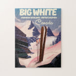 Big White British Columbia Kanada Ski.<br><div class="desc">Big White British Columbia Canadian Okanagan Highlands Vintages Skifahrplakat.</div>