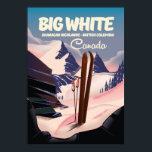 Big White British Columbia Kanada Ski. Poster<br><div class="desc">Big White British Columbia Canadian Okanagan Highlands Vintages Skifahrplakat.</div>