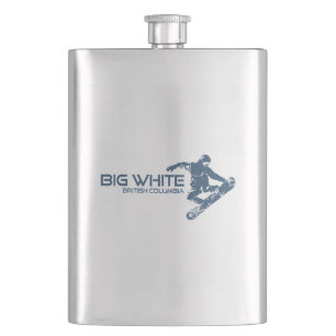 Big White British Columbia Snowboarder Flachmann