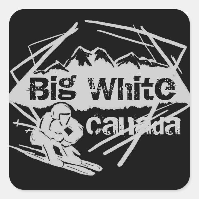 Big White Canada Skier Aufkleber (Vorderseite)