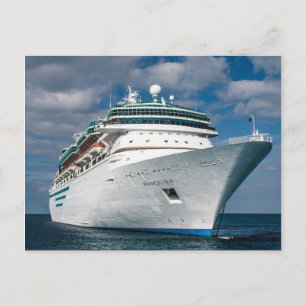 Big White Cruise Schiff Postkarte