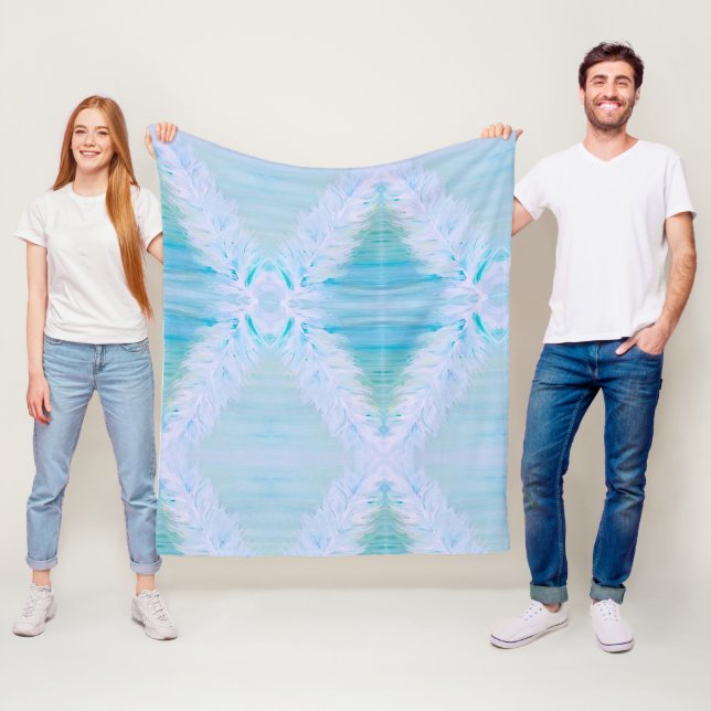 Big White Feather Fleecedecke (Beispiel)