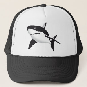 big white shark truckerkappe