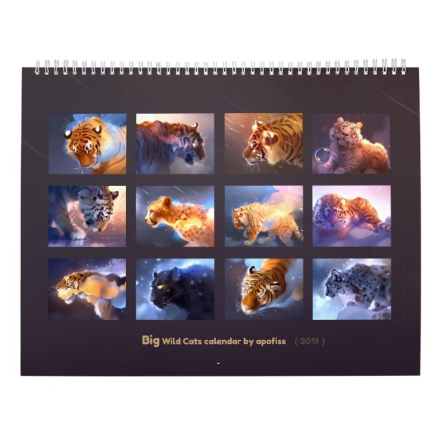 Big Wild Cats - Kalender 2019 (Rückseite)