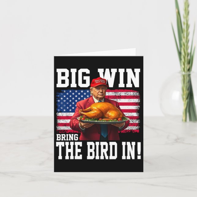 Big Win bringt Vogel in Erntedank lustigen Trump Karte (Vorderseite)