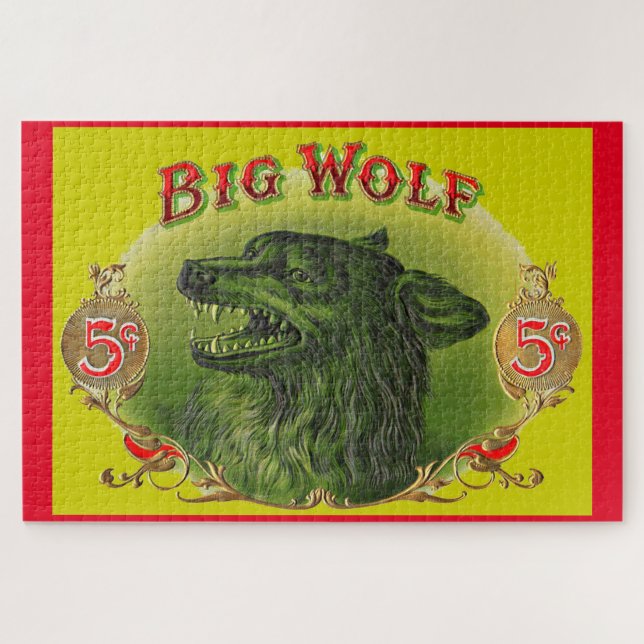 Big Wolf Zigarrenlabel (Horizontal)
