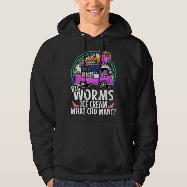 Big worms ice cream truck  3 hoodie (Vorderseite)