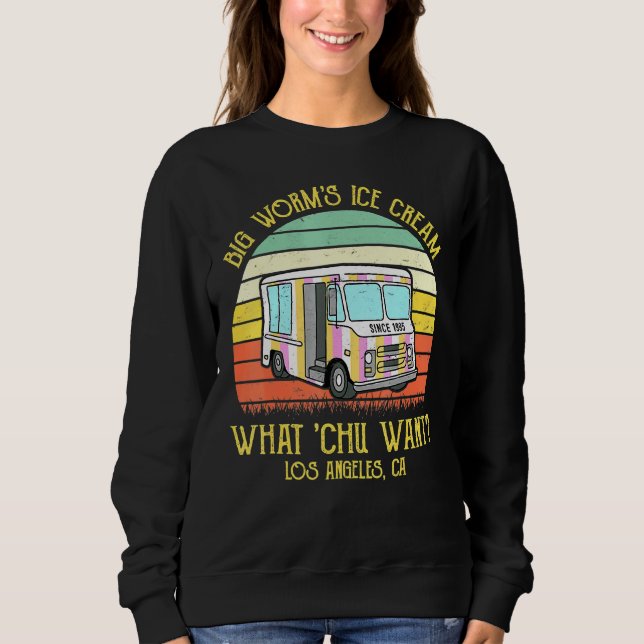 Big Worms Ice Cream Was Chu Wollte 2 Sweatshirt (Vorderseite)