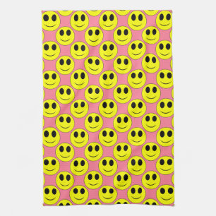 Big Yellow Allover Pink Kitchtuch Küchentuch