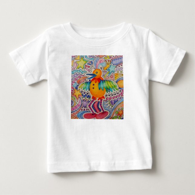 Big Yellow Bird Baby T-shirt (Vorderseite)