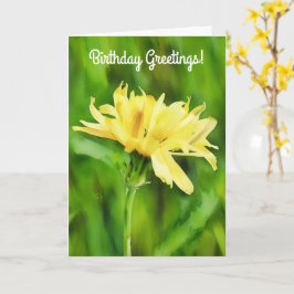 Big Yellow Dandela Blume Geburtstagkarte Karte
