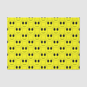 Big Yellow Happy Face Allover Tissue Seidenpapier