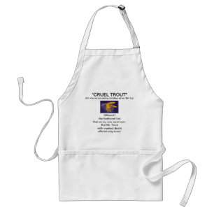 "Big Yellow May Wet Fly-Cruel Trout"  Apron Schürze