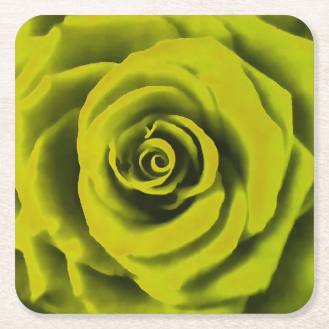 Big Yellow Rose Rechteckiger Pappuntersetzer (Vorderseite)