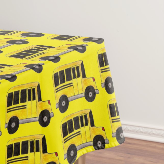 Big Yellow School Busfahrer Bildung Klasse Tischdecke (Beispiel)