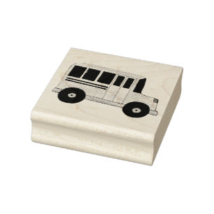 Big-Yellow-School-Busfahrer zurück in die Schule B Gummistempel