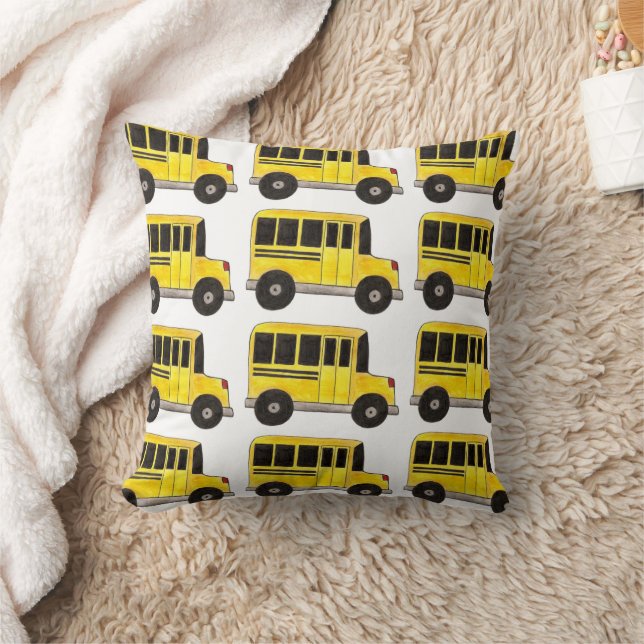 Big Yellow School Buslehrer Bildung Kissen (Decke)