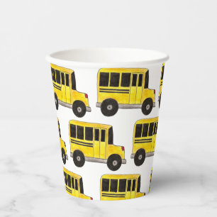 Big Yellow School Buslehrer Bildung Pappbecher