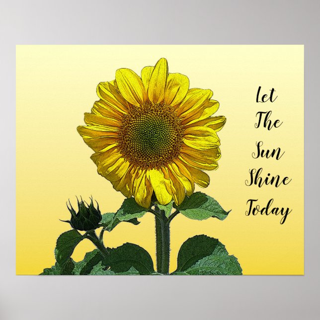 Big Yellow Sunflower Poster (Vorne)