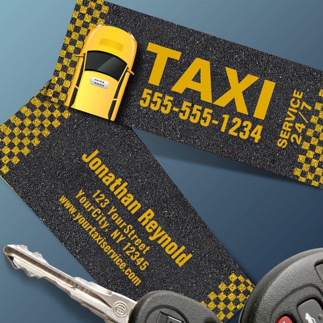 Big Yellow Taxi Phone Number 24/7 Service Mini Visitenkarte (Von Creator hochgeladen)