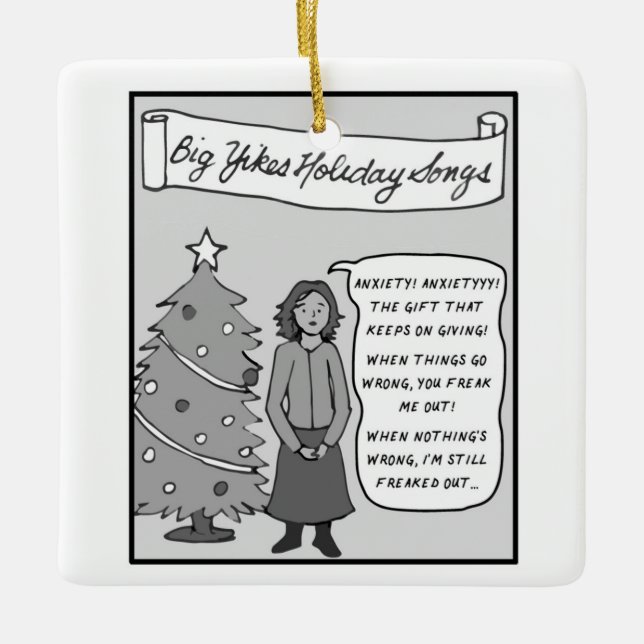 Big Yikes Ornament: O Tannenbaum Keramikornament (Vorderseite)