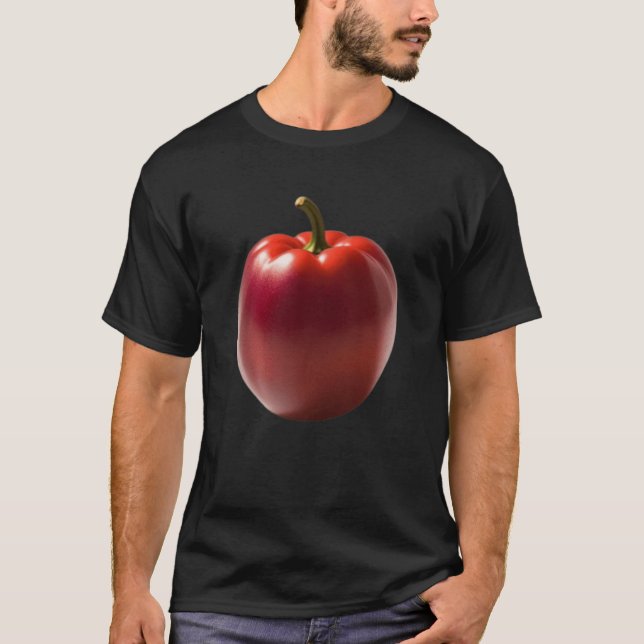 Big Yummy Red Paprika Frucht T-Shirt (Vorderseite)