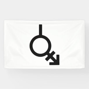 Bigender Androgyne und Neutrois-Geschlechtssymbol Banner