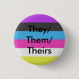 Bigender Flagge knöpfen sie/sie/ihre Button