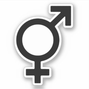 Bigender-Geschlechtssymbol Aufkleber