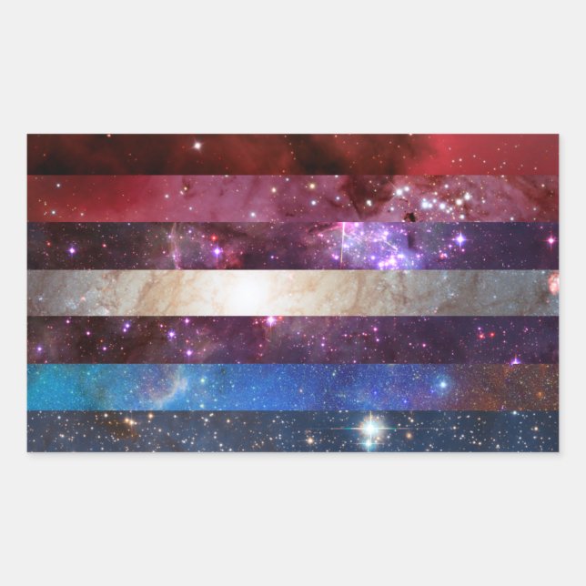 Bigender nebula drapeau autocollants (Devant)