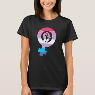Bigender-Preis-Flag Feministin Bigender-Flag T-Shirt