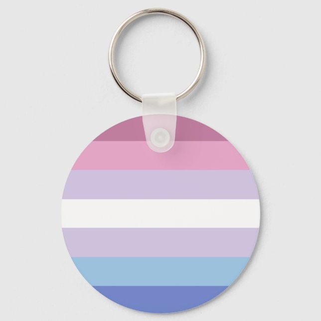 bigender pride flag schlüsselanhänger (Vorderseite)