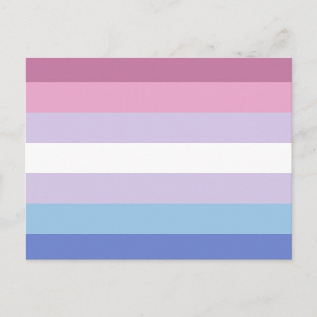 Bigender-Pride-Markierung Postkarte (Vorderseite)