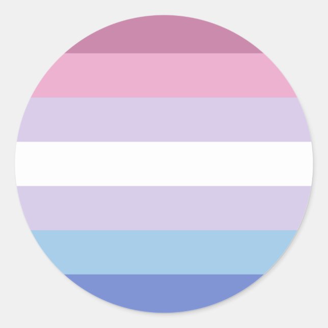 Bigender-Pride-Markierung Runder Aufkleber (Vorderseite)