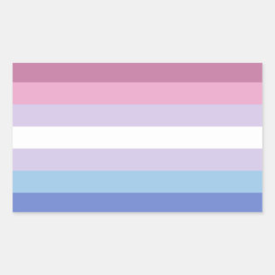 Bigender Pride Rechteckiger Aufkleber