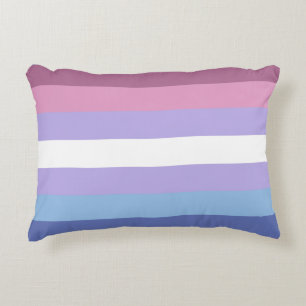 Bigender-Stolz, gestreifte Print, LGBTQ-Stolz Dekokissen