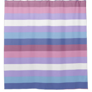 Bigender-Stolz, gestreifte Print, LGBTQ-Stolz Duschvorhang