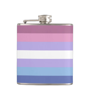 Bigender-Stolz, gestreifte Print, LGBTQ-Stolz Flachmann
