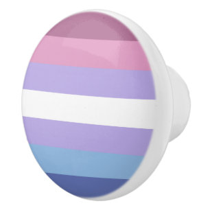 Bigender-Stolz, gestreifte Print, LGBTQ-Stolz Keramikknauf