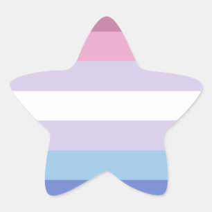 bigender Stolzflagge Stern-Aufkleber