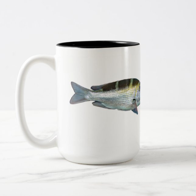 Bigeye Kaiser, Mu, Monotaxis Großoculis Zweifarbige Tasse (Links)