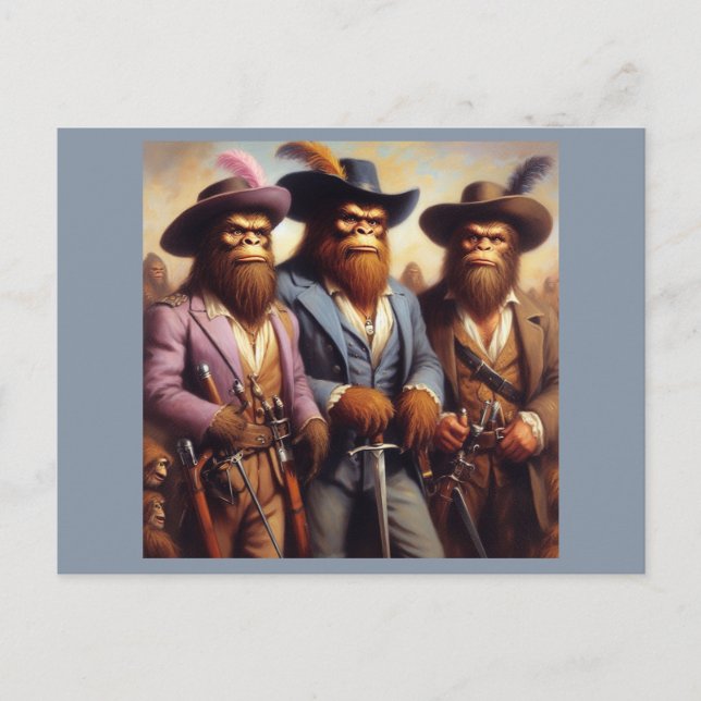 Bigfoot 3 Musketeers Postkarte (Vorderseite)