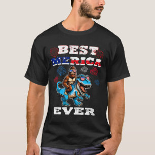 Bigfoot 4. Juli 1776 Jungen Amerikanische Flagge M T-Shirt
