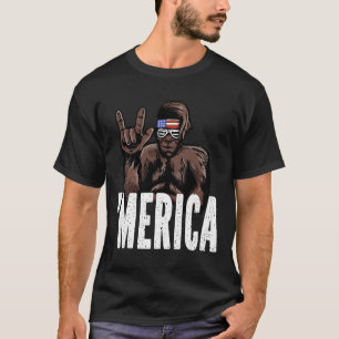 Bigfoot 4. Juli American Independence Day Asl T-Shirt