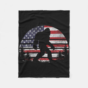 Bigfoot 4. Juli Amerikanische USA-Flagge Patriotis Fleecedecke