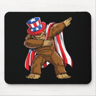 Bigfoot 4. Juli Sasquatch Amerikanische Flagge Mousepad
