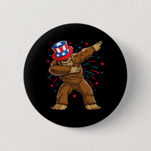 Bigfoot 4. Juli Shirts Sasquatch Amerikanische Fla Button