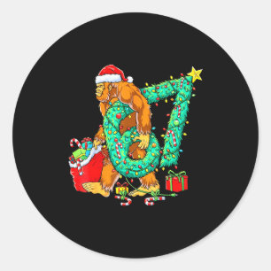 Bigfoot 67 Meme Weihnachtsbaum 67 Baseball Lebenss Runder Aufkleber