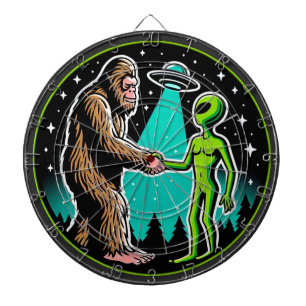 Bigfoot Alien Alliance - Funny Scifi Cryptid Dartscheibe